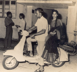 On Lambretta Scooter